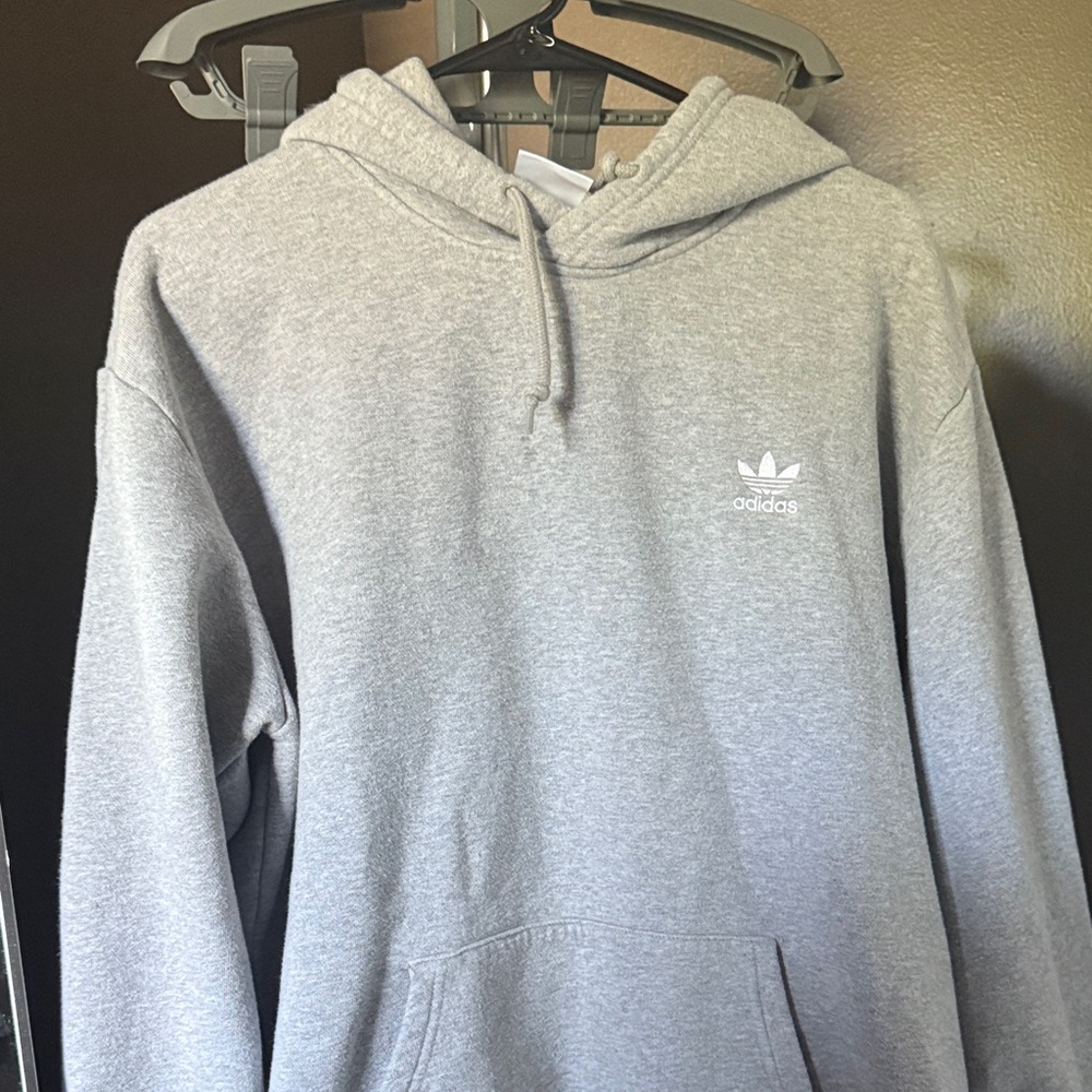 Adidas Men's Light Gray Hoodie